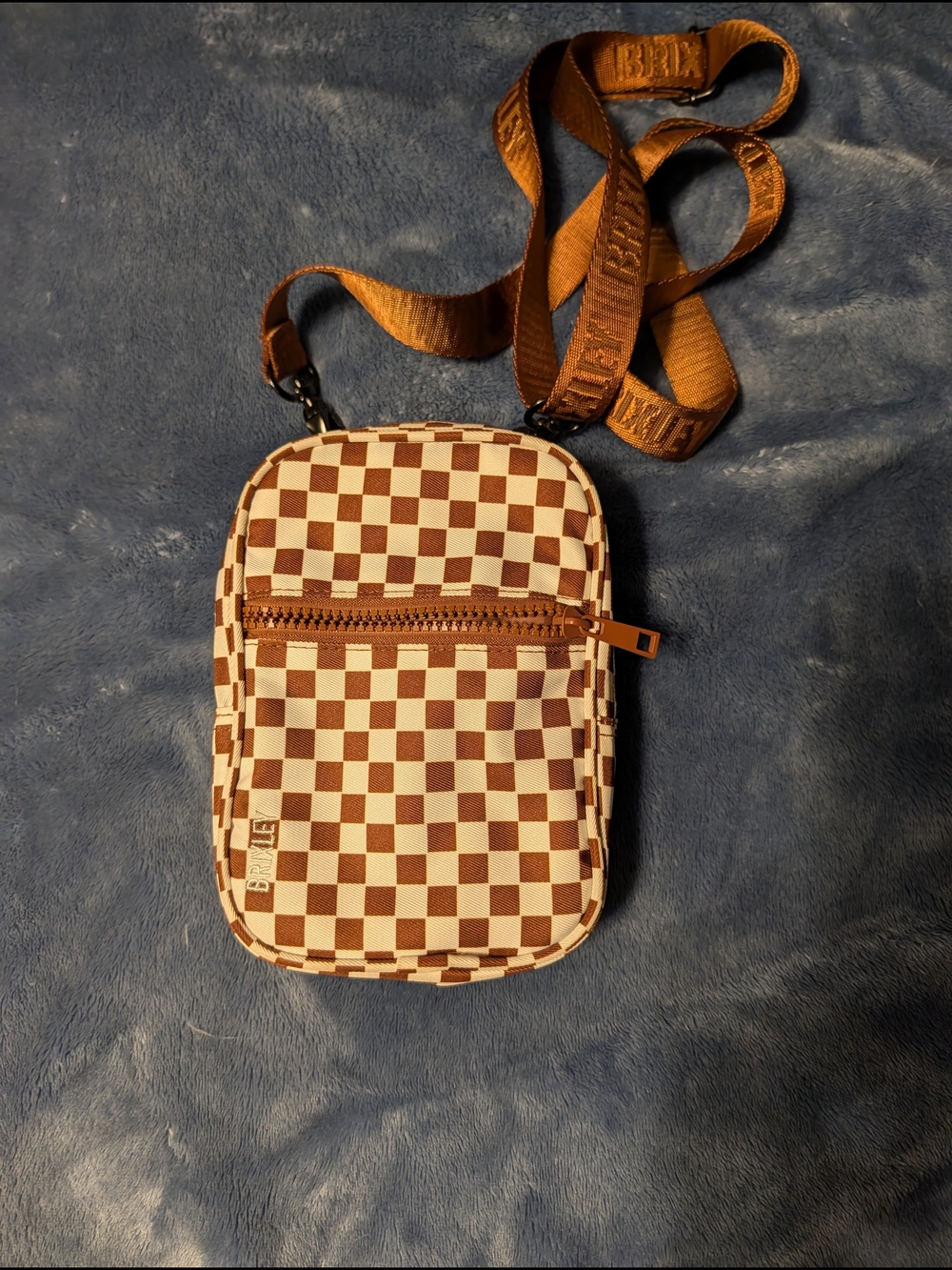 Checkerboard Brown Crossbody Brixley Bag